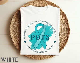 Camiseta del síndrome de taquicardia ortostática postural, camiseta de concientización sobre la disautonomía, camiseta de concientización sobre la disautonomía POTS, regalo para ella, camiseta de tendencia.