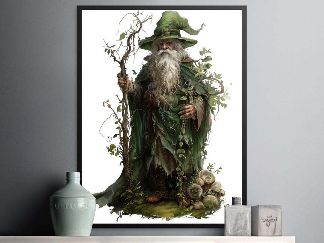 Whimsy Wizard Enchanting Wizard Art Print, Whimsical Digital Download, Wizard ...