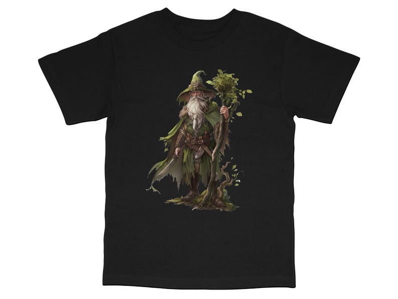 Fantasy Wizard Digital Print, Mystic Forest Sorcerer Illustration ...