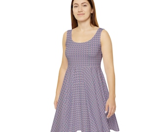 Women's Skater Dress (AOP) - Coral pattern design