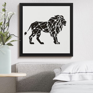Leo Konstellation Löwe Digitaldruck, Sternzeichen Wandkunst, Astrologie Kunstdruck, Sternzeichen Dekor, Weltraum Kunstwerk, sofortiger Download