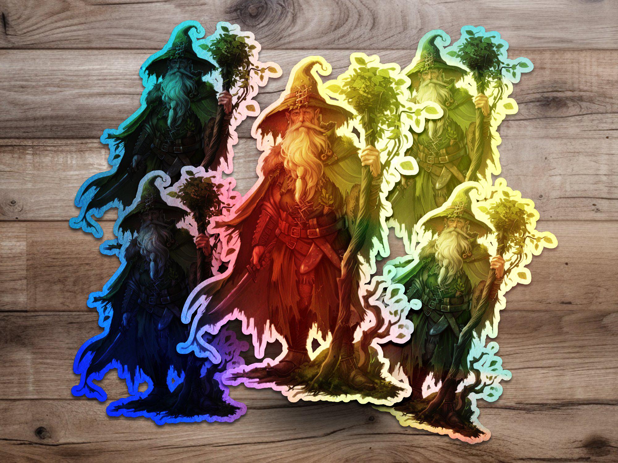 Fantasy Wizard Digital Print, Mystic Forest Sorcerer Illustration ...