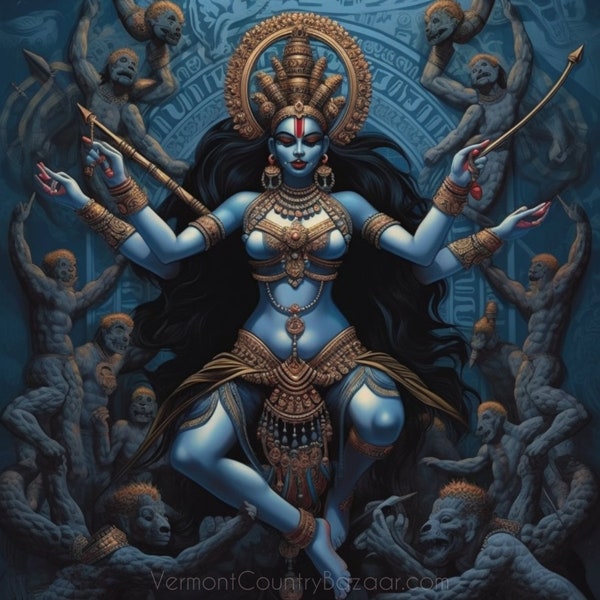 Hindu goddess Kali - Digital image download of Goddess Kali.