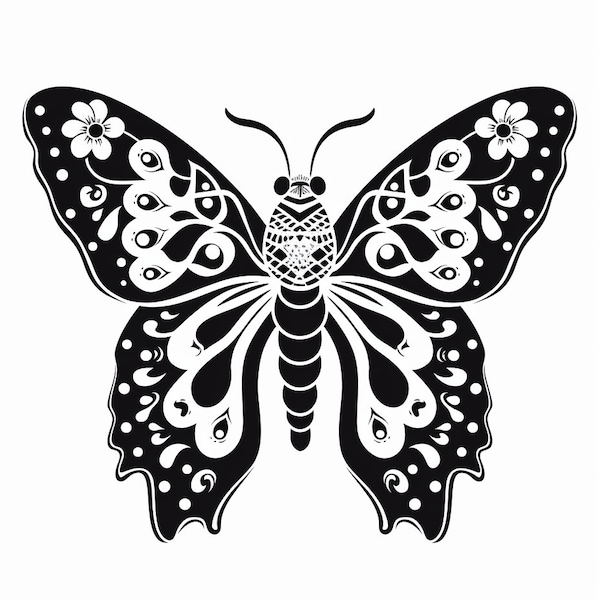 Gypsy Moth - Gypsy Moth stencil image, gypsy moth download, PNG, JPG, SVG images for arts