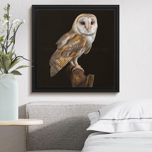 Owl Digital Art Print, Barn Owl Wall Decor, Bird Lover Gift, Wildlife Art, Nature Photography, Owl Poster, Instant Download, Sublimation Art