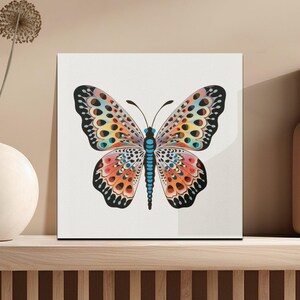 Colorful Butterfly Art Print, Vibrant Butterfly Digital Download, Butterfly Wall Decor, Unique Butterfly Artwork, Instant Download