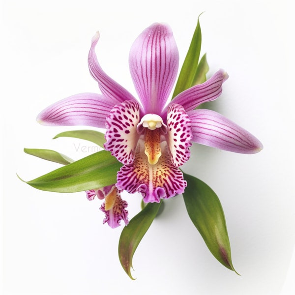 Orchid-Zygopetalum, AI Digital Image, Art Download, Tshirts, Art Prints
