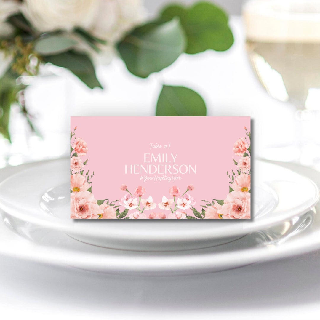 Place Card Template Printable Card Template Party Event Flat Etsy Place Card Template Printable Card Template Party Event Flat Etsy