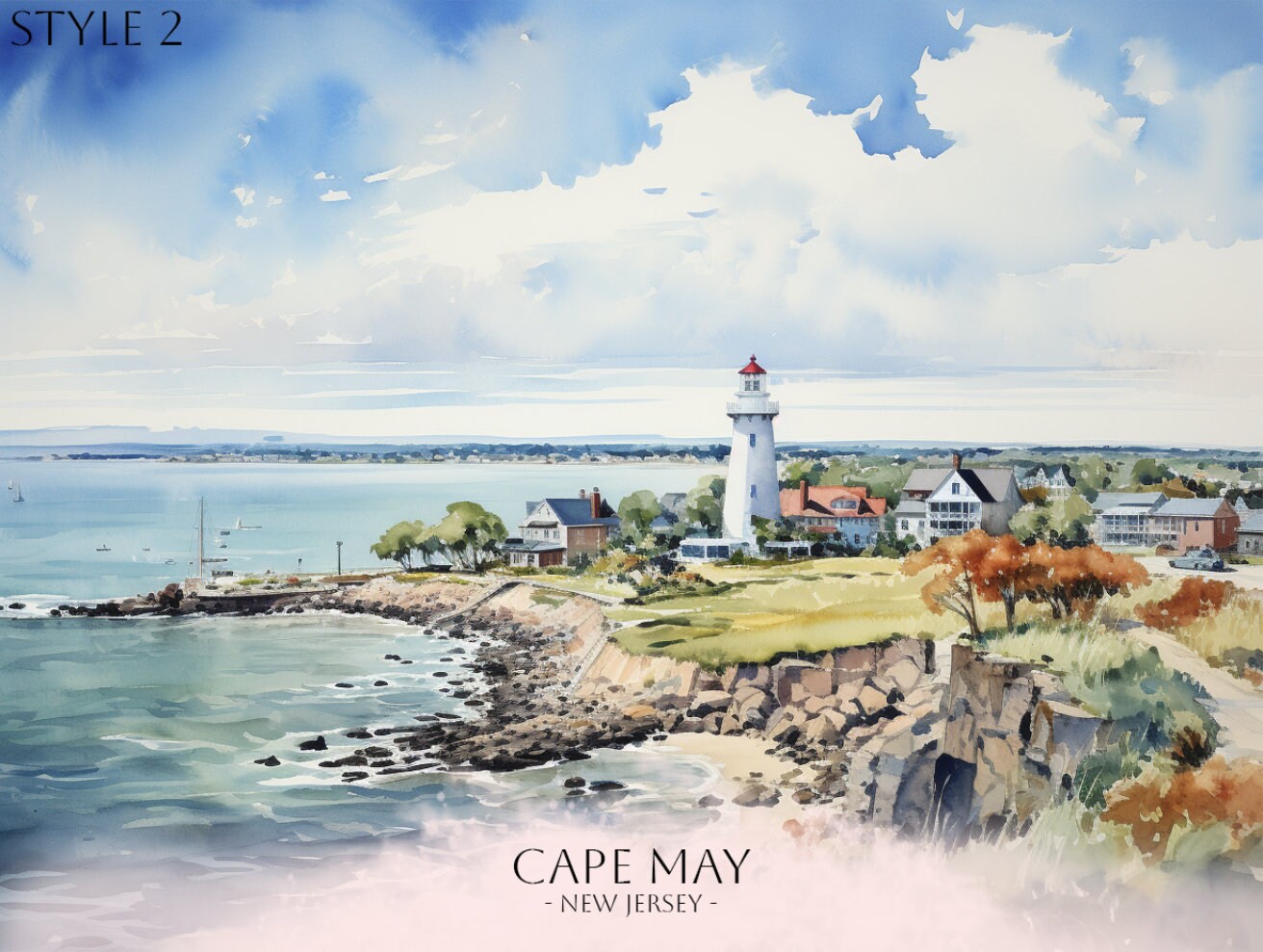 Cape May Painting Cape May Wall Art Cape May Poster New Jersey Photo