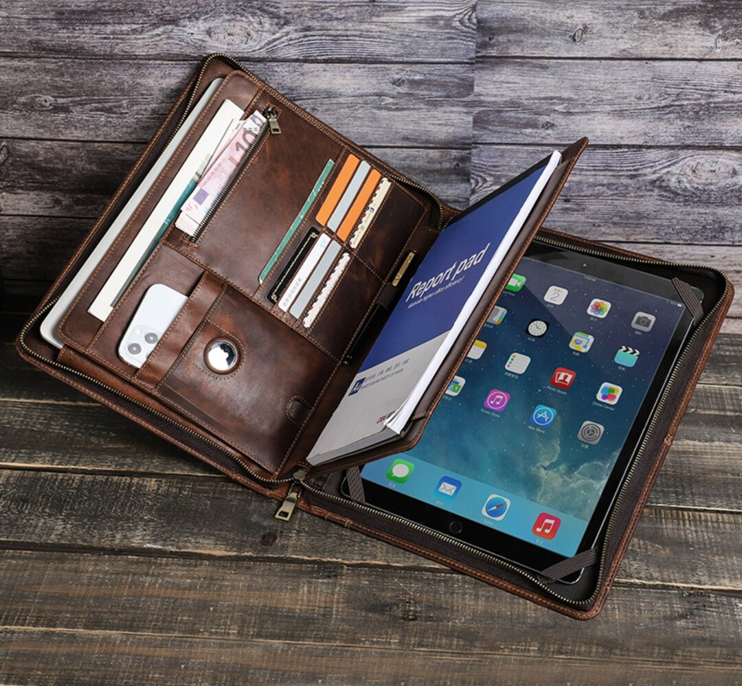 Personalized Engraved Leather case Briefcase Notebook bag Etsy Portugal