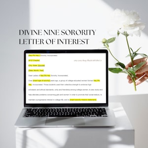 Divine Nine Sorority Letter of Interest Template