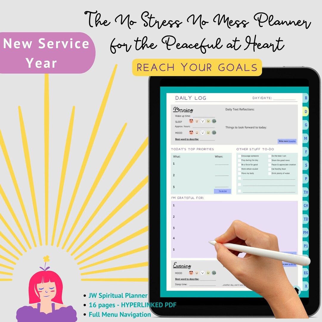 JW Spiritual Goals Planner JW Habit Tracker New Service Etsy