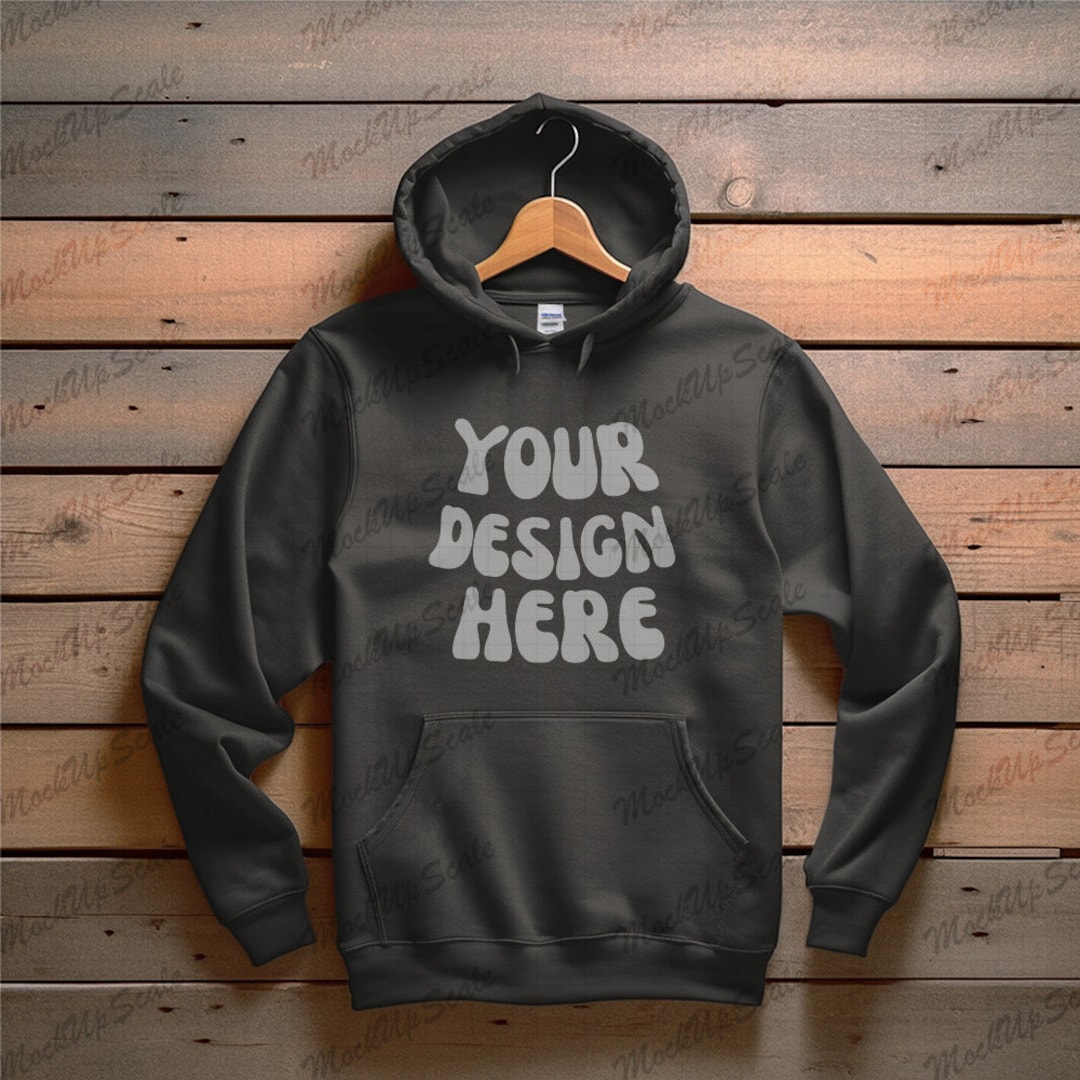 Charcoal Hoodie Flat Lay Mockup Charcoal Gildan 18500 Mockups G185 Charcoal Mock Flat-lay Hoodie ...