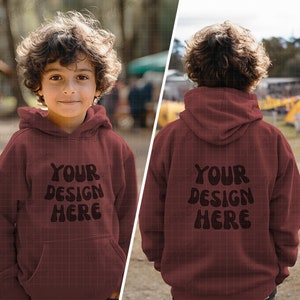 Kids Maroon Hoodie Etsy
