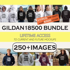 Gildan 18500 Mockup Bundle | Front Back Pair Mockup |Men Women Hoodie | Gildan Hooded Sweatshirt |Fall Winter Sports Moms Beach Hoodie Mocks