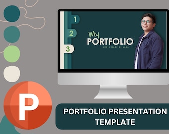Custom Portfolio Powerpoint Template - Editable Digital Design Template