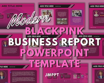 Szablon programu PowerPoint dla planu biznesowego Pink - edytowalny szablon
