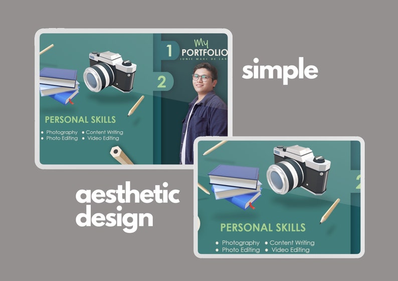 Custom Portfolio Powerpoint Template - Editable Digital Design Template ...