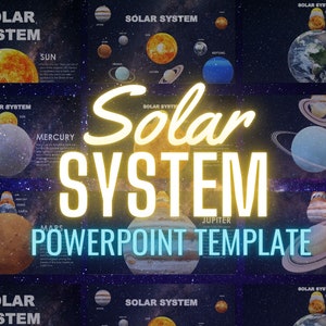 Kids Solar System PowerPoint Template, Solar System Kids, Education Powerpoint, Science Lesson Powerpoint, Editable Template