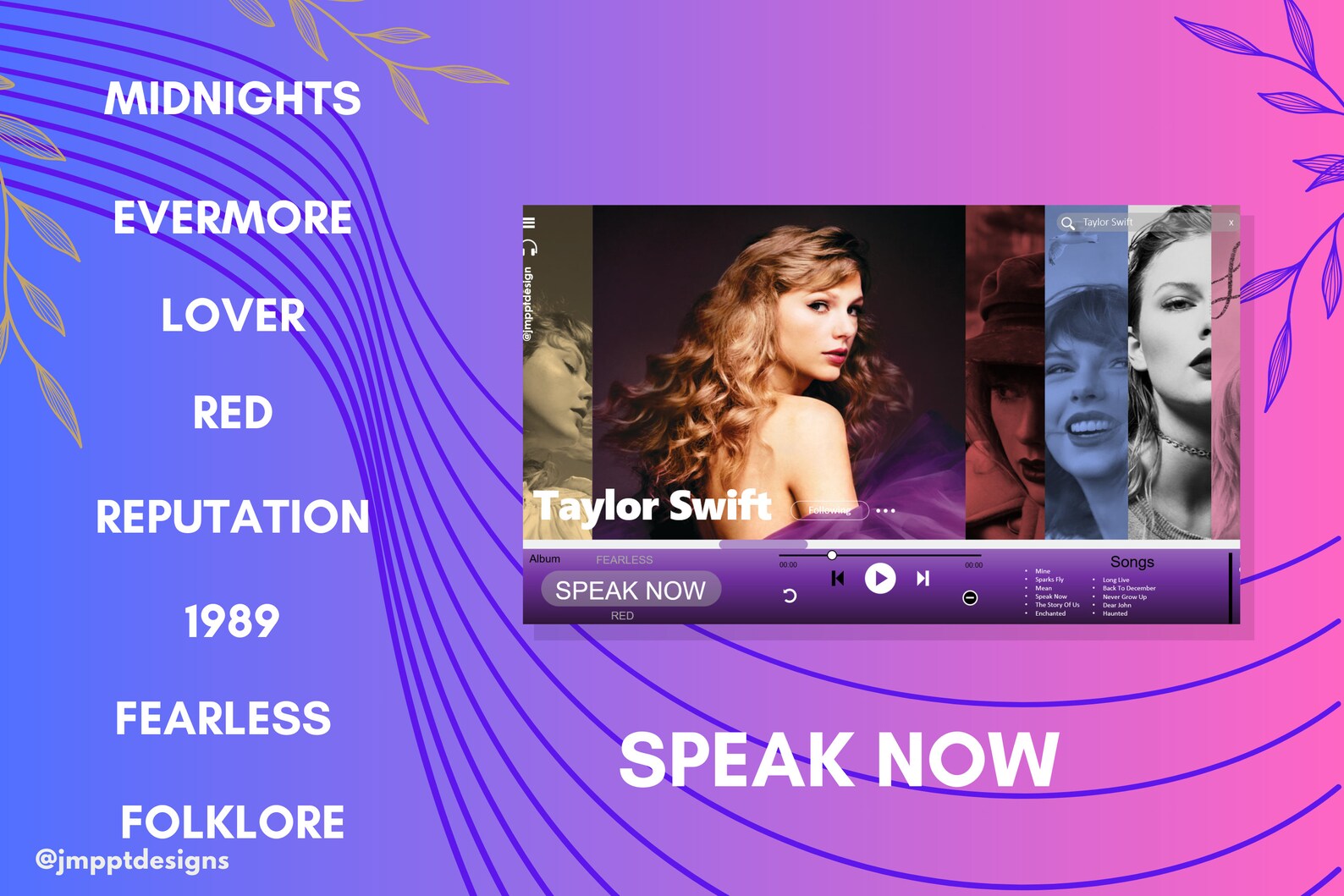 Taylor Swift Powerpoint Music Player Eras Tour Inspire / Taylor Swift Taylor Swift Powerpoint Music Player Eras Tour Inspire / Taylor Swift