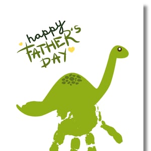 Father&#39;s Day Handprint Craft | Dinosaur | Handprint Crafts | Footprint Crafts | Father&#39;s Day | Instant Download | Printables | Customizable