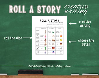 Roll a Story Writing Prompts | Creative Writing Dice Game (Digital Download)