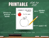 Alphabet Connect the Dots Worksheet | Early Learning (PDF Pattern)