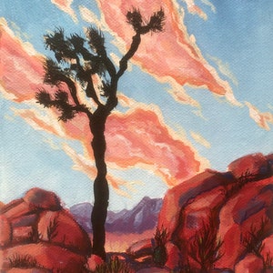 Tree in the Desert Acrylic Painting
