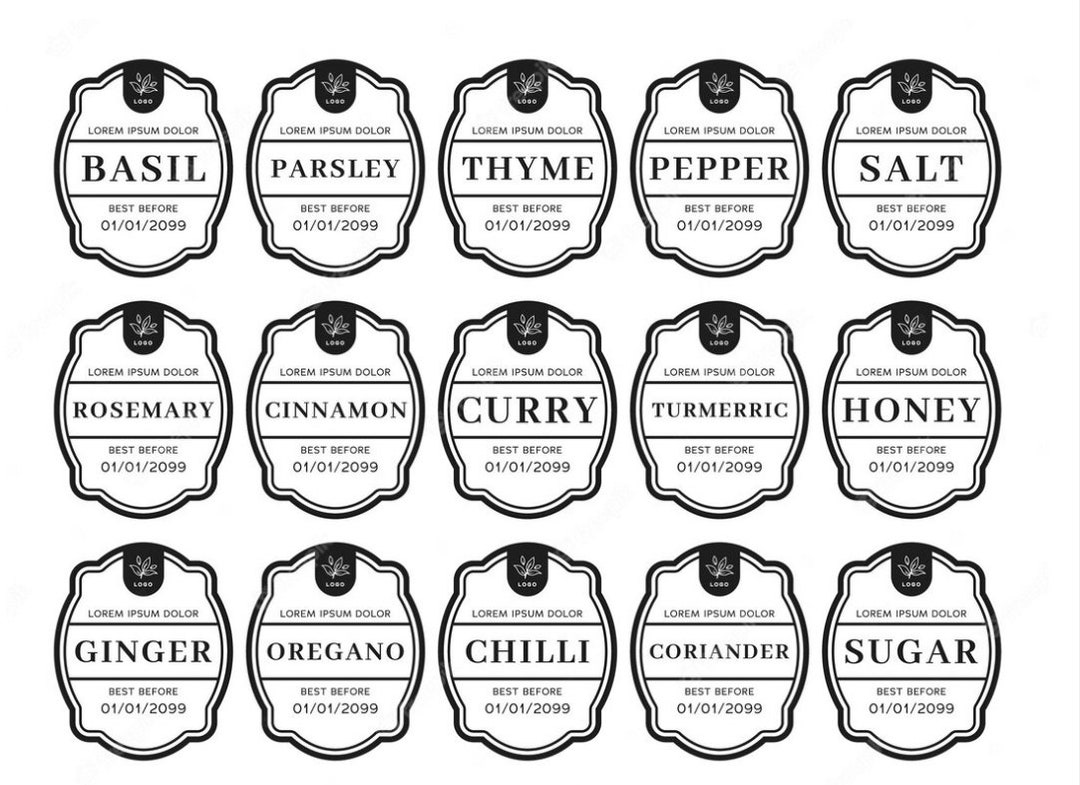 Kitchen Storage Labels Etsy