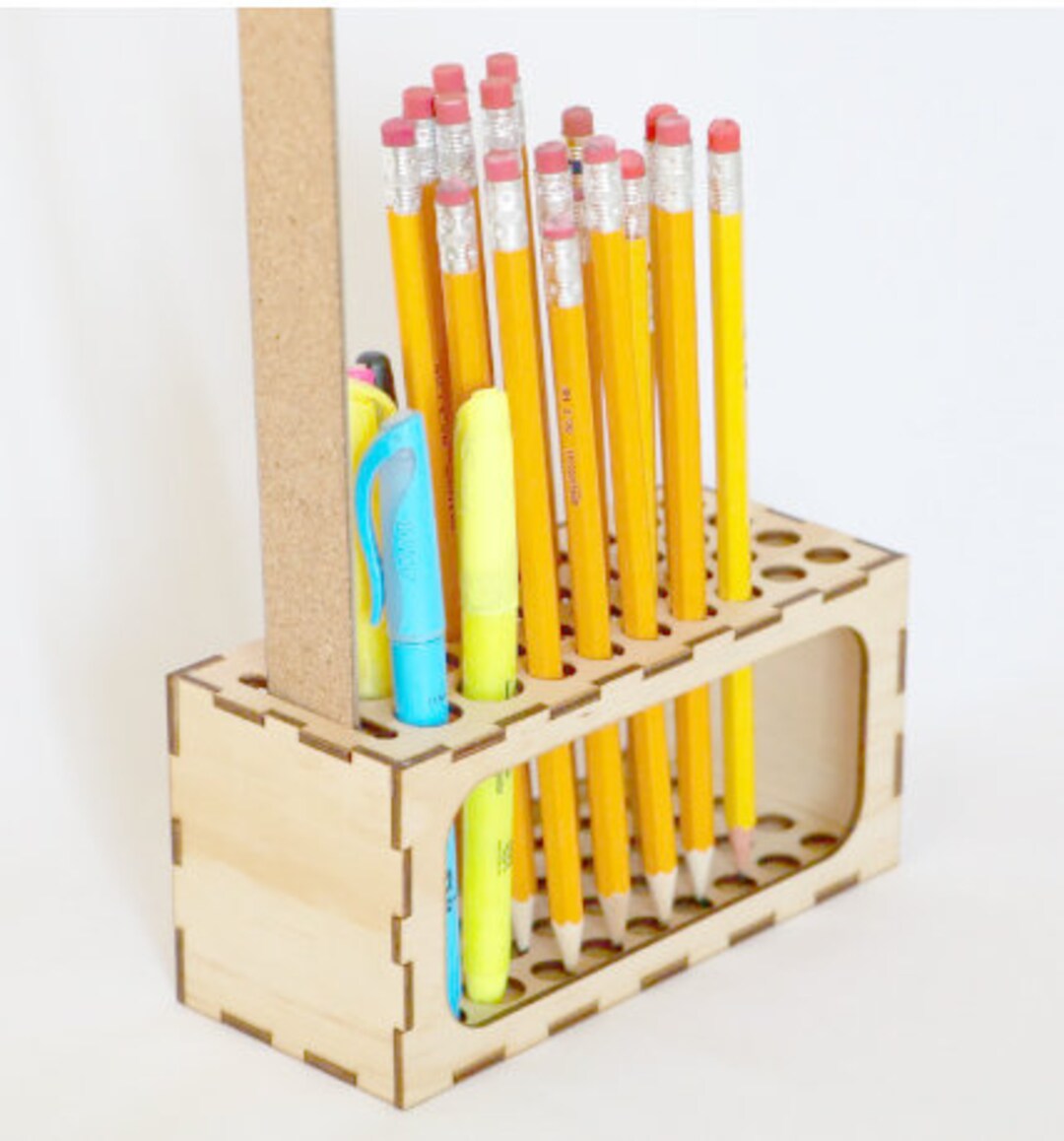 Laser Cut Pencil Holder Etsy