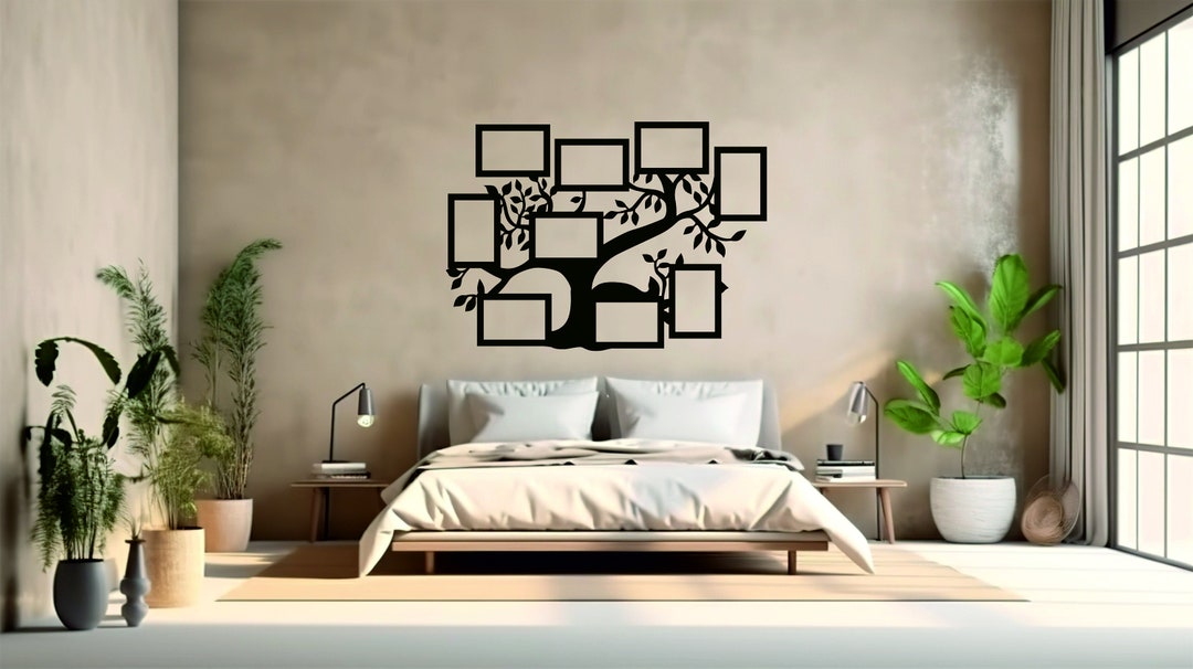 Laser Cut Family Tree Photo Frame Wall Decor (SVG DXF PDF) - Etsy