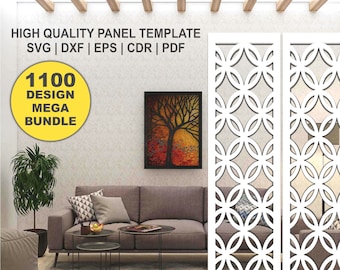 Decorative panel Laser Cut wood Panel, CNC Panel, dxf Panel | Engraving SVG, stencils. 1000+ Panel,plasma files, Partition Panel, Metal&Wood