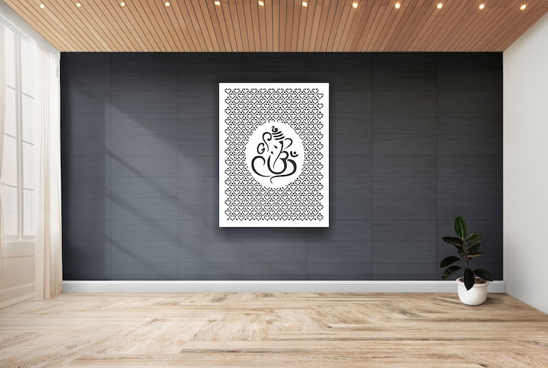 Shri Ganesh CNC Wall Art: Gayatri Mantra, Om Panel (digital Download ...