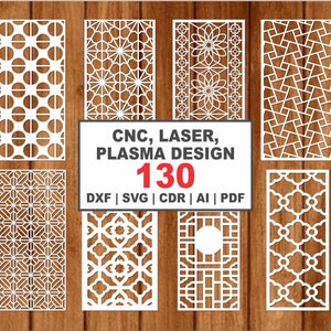 Diseños de paneles cortados con láser: archivos CNC, SVG y DXF (descarga digital)