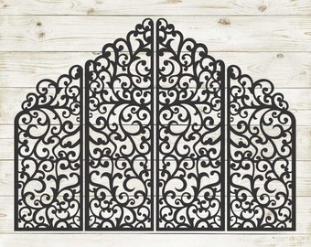 Decorative Gate Laser Cut File: CNC, Plasma, Cricut (Digital Download)