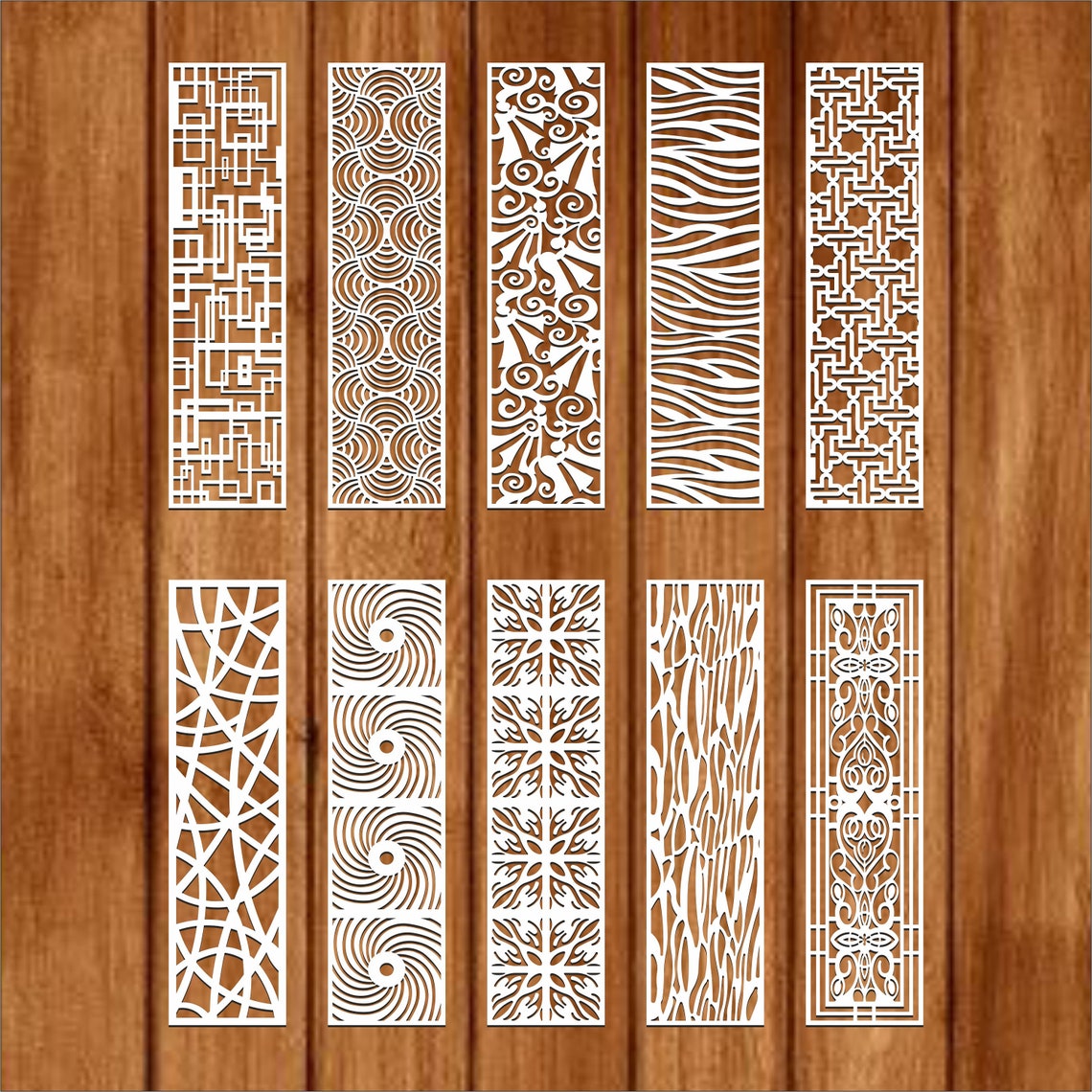 Decorative Panel Laser Cut Wood Panel, CNC Panel, Dxf Panel | Engraving ...