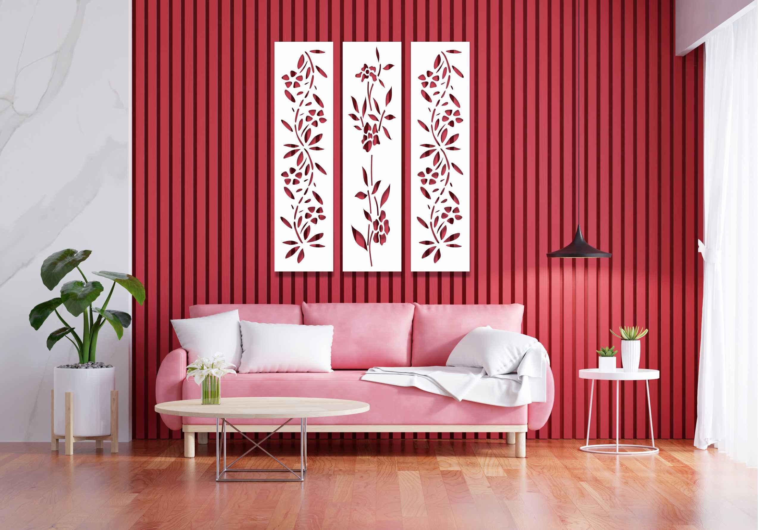 Cutout design op YILON【美品】 Laser Cut Floral Panel: CNC DXF, SVG Stencils (digital Download