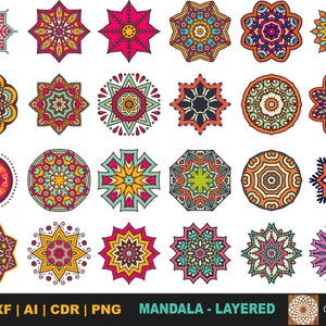 24 Vector Decorative Mandala Ornaments Free Vector,MANDALA SVG Bundle,Mandala Svg,Mandala Flower ,medallions, Ornament design, earrings