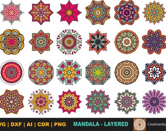 Mandala SVG Bundle: Decorative Ornament Vectors (Digital Download)
