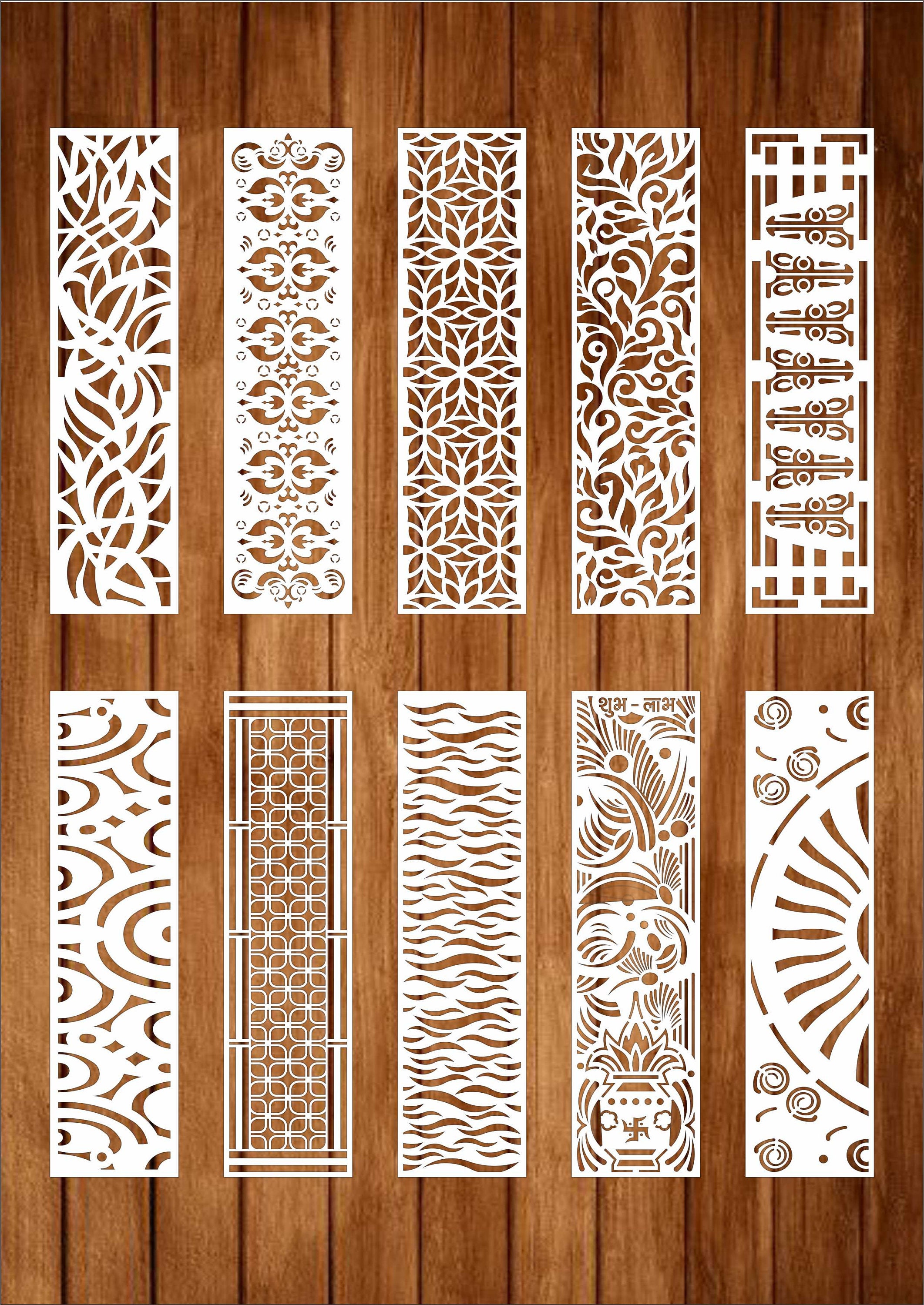 Decorative Panel Laser Cut Wood Panel, CNC Panel, Dxf Panel Engraving