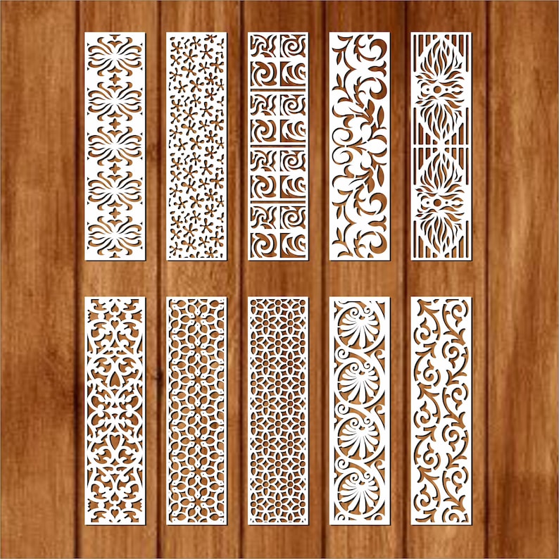 Decorative Panel Laser Cut Wood Panel, CNC Panel, Dxf Panel Engraving