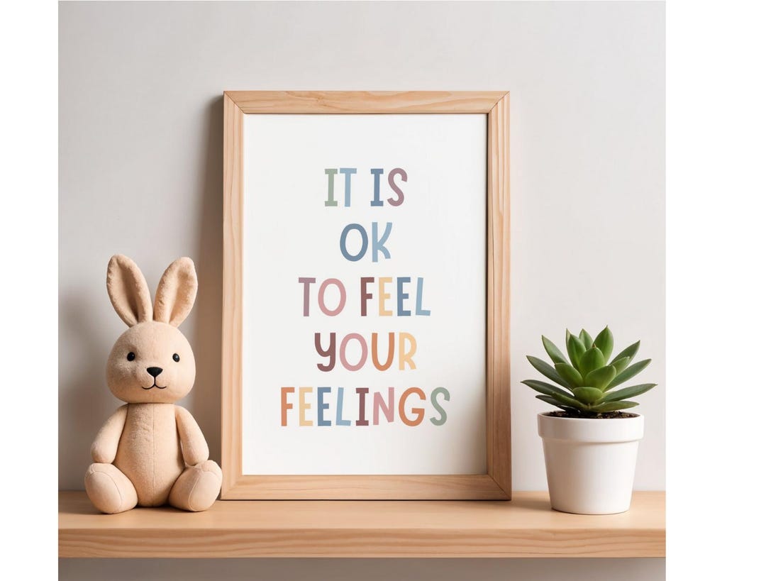 It’s OK to Feel Your Feelings Poster | Kids Emotion Support Print | SEL ...