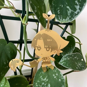 Levi Plant Pal, hang on your plants, ackerman, aot, anime, levi maid, levi clean, anime gift for plant lover, anime decoration