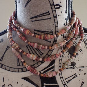 Paper Bead Necklace Bracelet Earrings PBN63