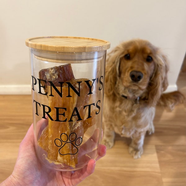 Personalised Dog Treat Jars | Food Storage | Pet Gift