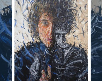 Bob Dylan Original Painting Print, Limited Edition Fine Art Print, Music Art, Musician, Portrair, Contemporary Art
