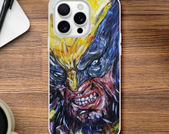 Iphone Phone Case, Wolverine Original Acrylic Painting Reproduction, Comic, Phone Case