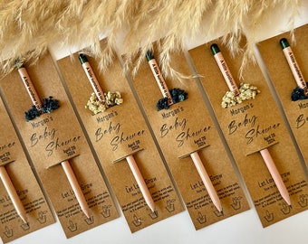 Baby Shower Flower Pencil Gifts For Guests, Recyclable Pencil Favors For Baby Shower Guests, Sustainable Pencil Favors For Baby Shower Guest