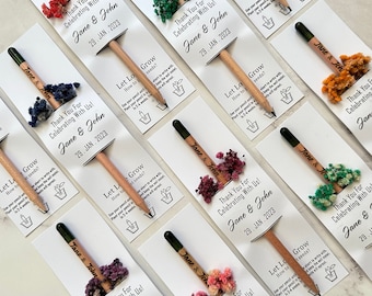 Nachhaltige Hochzeitsbleistift Danke Gefälligkeiten, Pflanzbare Bleistift Bevorzugung für Hochzeitsgäste, recycelbare umweltfreundliche Bevorzugungen für Hochzeitsgäste