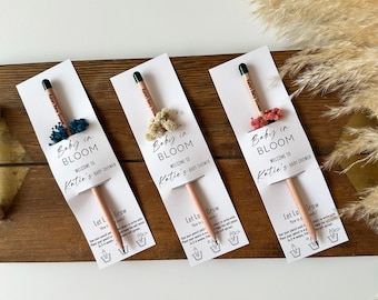 Personalized Baby Shower Pencil Favors, Eco Friendly Plantable Pencil Favors For Baby Shower Guests, Baby Boy Favors, Baby Girl Favors